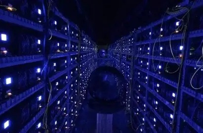 A bustling Chinese mining farm showcasing advanced mining equipment