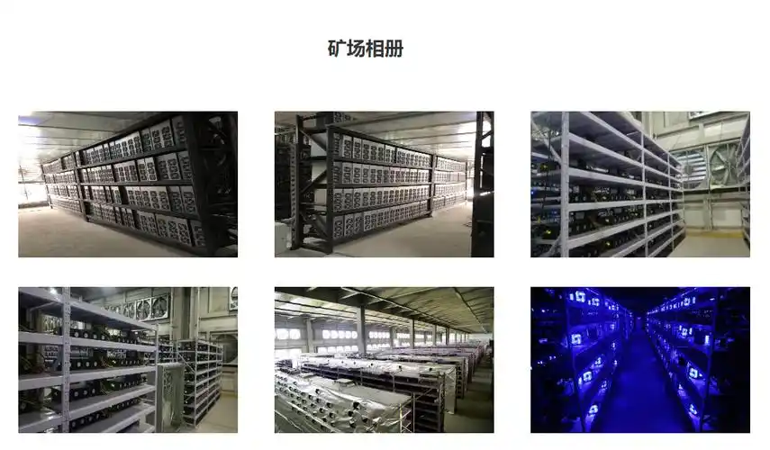 A bustling mining farm filled with rows of machines dedicated to processing transactions for cryptocurrencies like Bitcoin and Ethereum