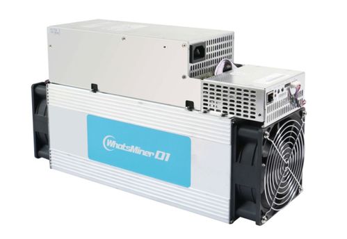 High-performance bitcoin mining rigs lined up in a mining farm